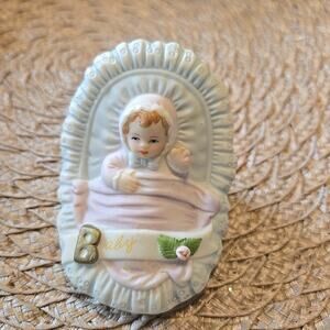 Vintage Growing Up Girl “ Baby” Birthday Girl Brown Hair